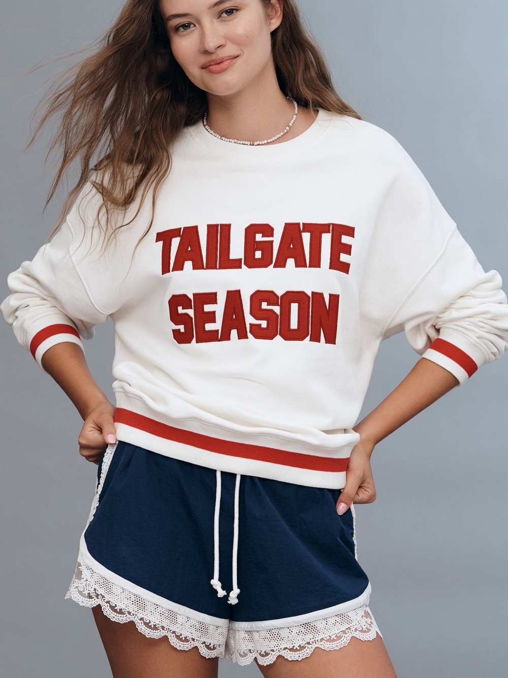 ANTHROPOLOGIE Beach Riot Cotton Pullover Sweatshirt sporty casual boyfriend fit